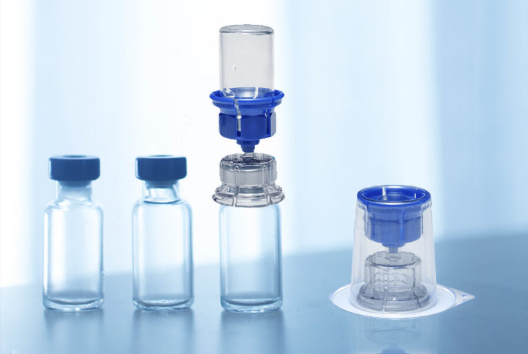 Mix2Vial® <br> Reconstitution System and Needle-Free Transfer Device for quick & safe vial-to-vial transfer.
