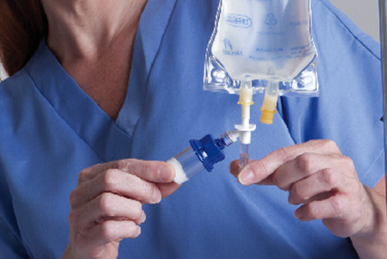 Vial2Bag <br> Universal, Needle-Free Admixture Device for Immediate Use IV Infusion. 